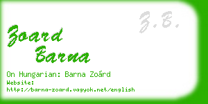 zoard barna business card